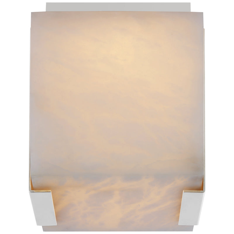 Alabaster Square Flush Mount Wall Sconce Lamp 6"H