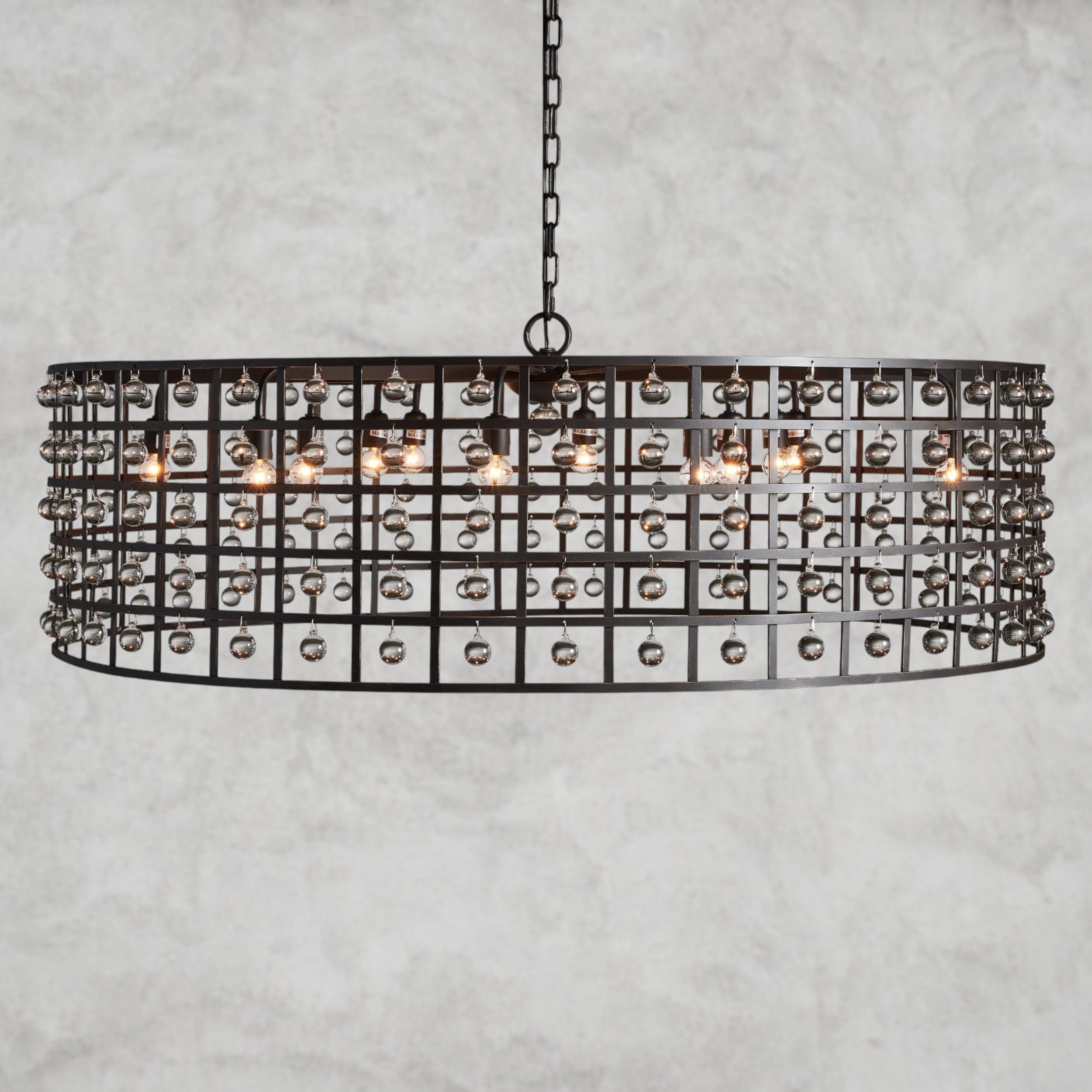 12" / Bronze La Cage Round Chandelier 6", 8", 12"