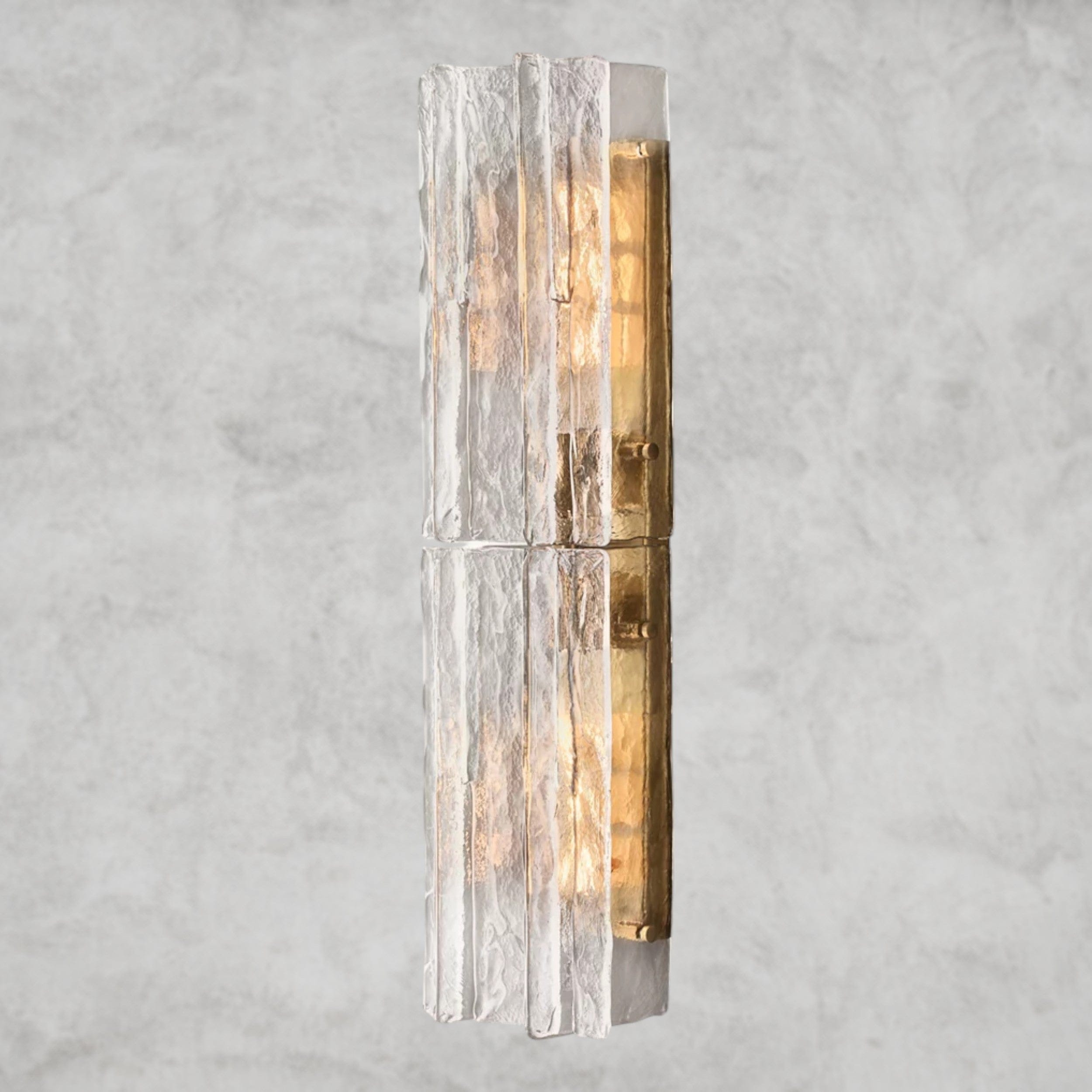 30" / Brass Lattice Clear Glass Sconce 15", 30"