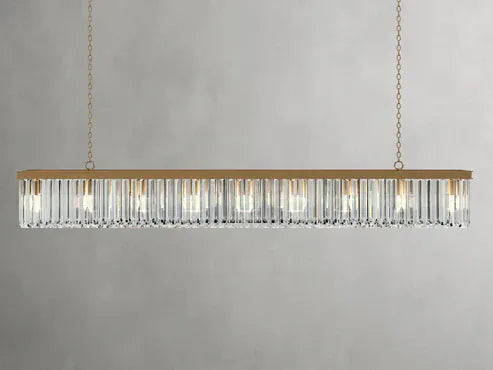 72" / Brass Leyland Rectangular Chandelier 60", 71.5"
