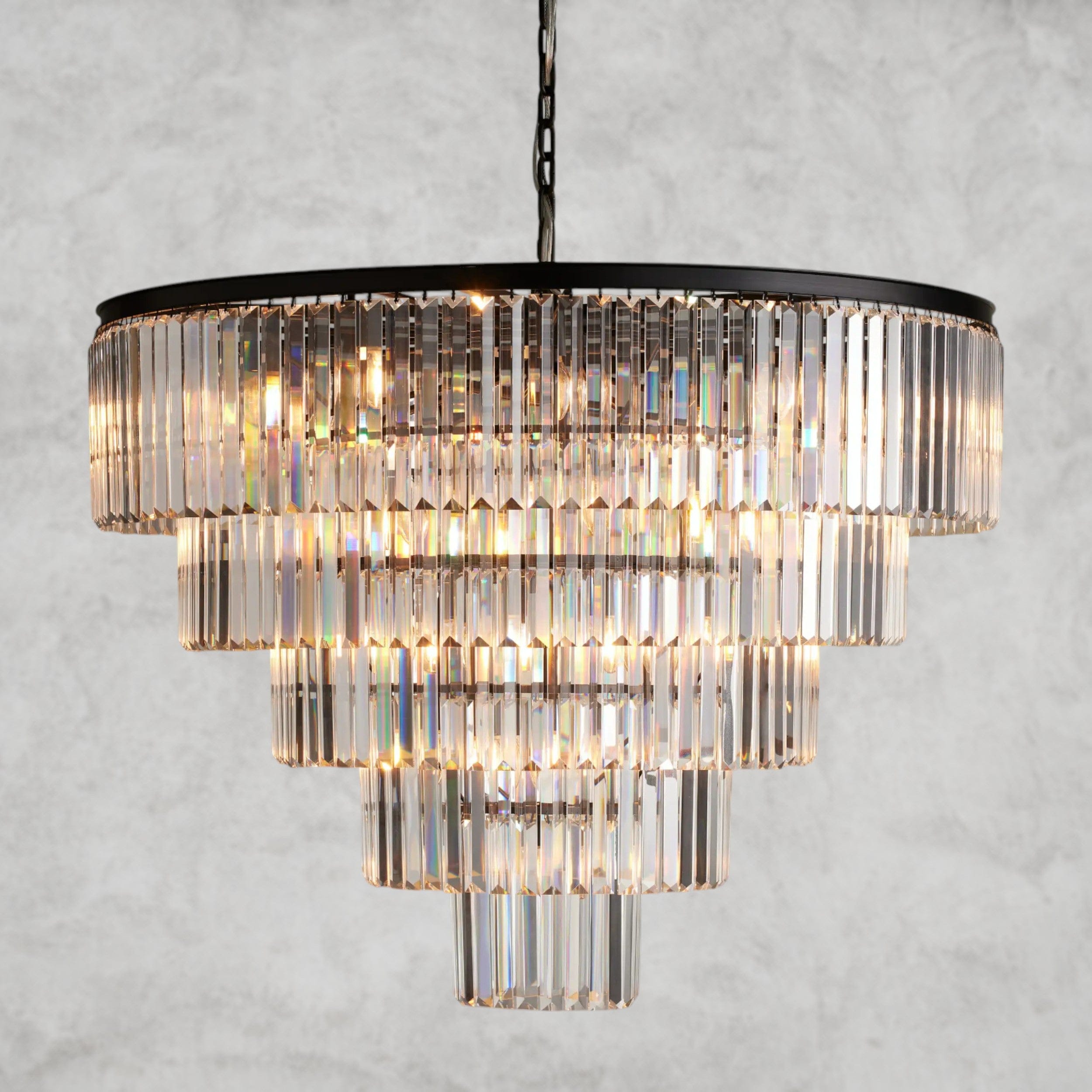 Bronze Leyland Tiered Round Chandelier