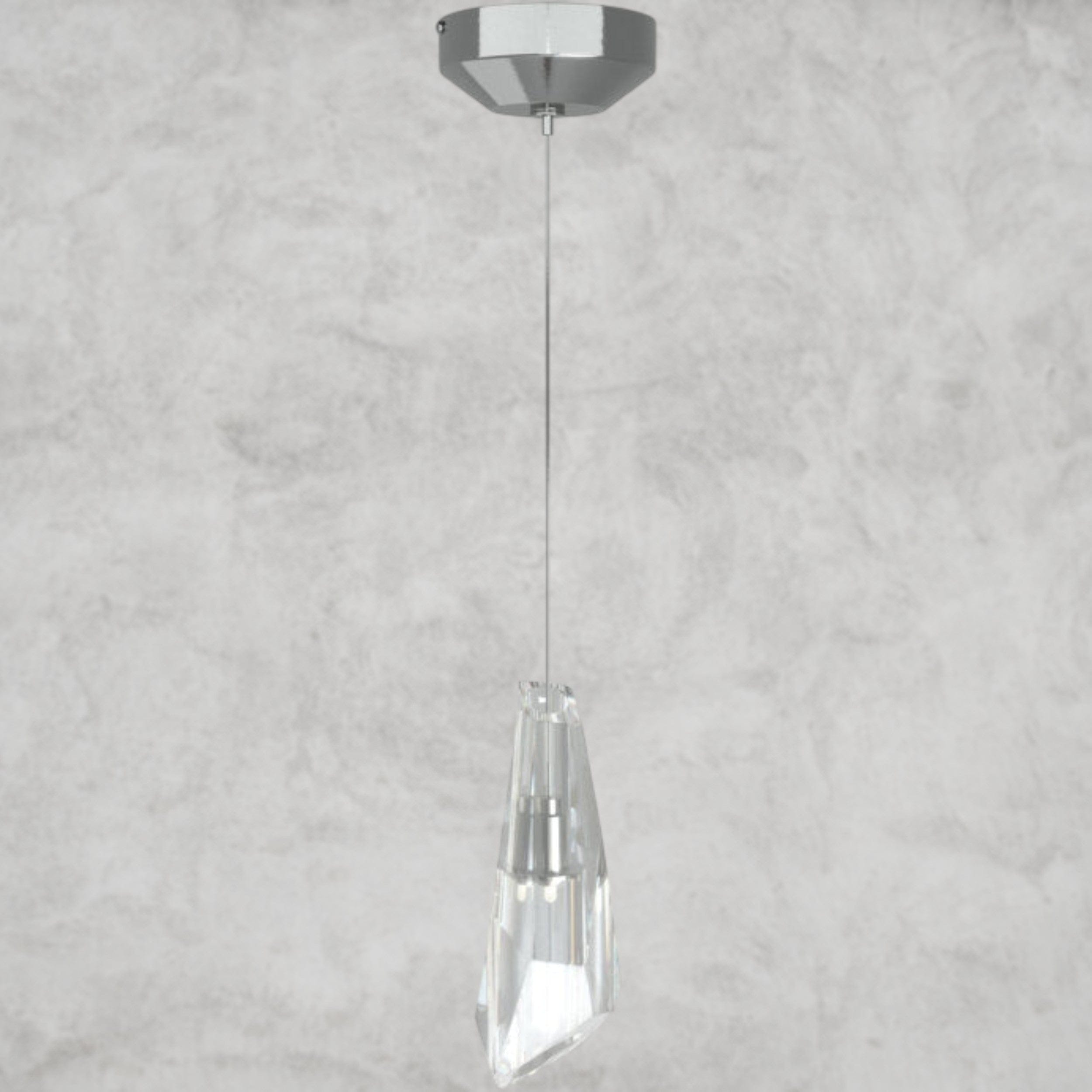 1 Light / Niclel Luma Round Chandelier