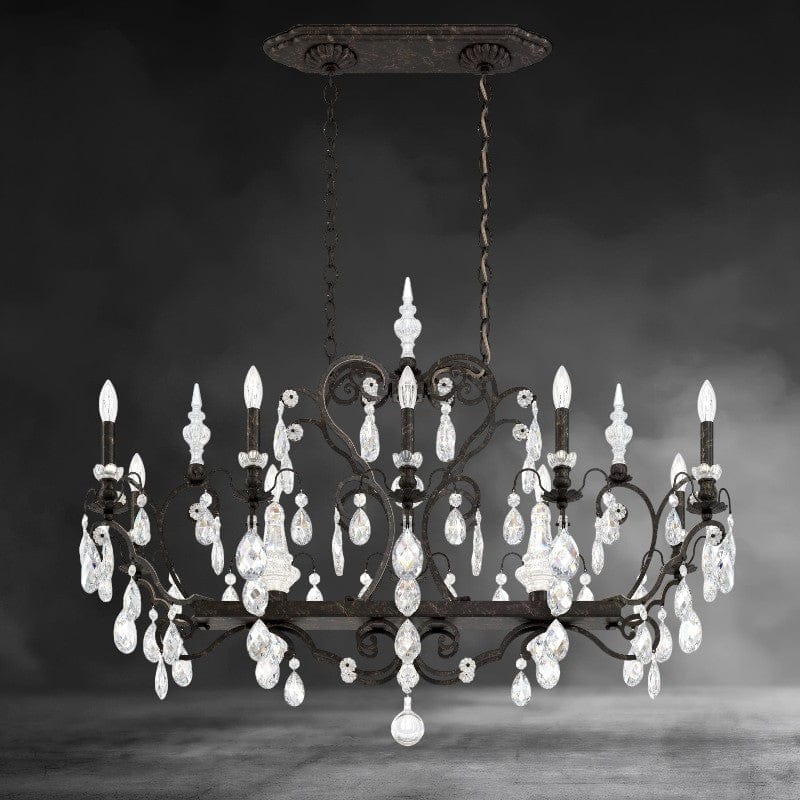 Black / Clear Heritage Crystal Lustre en cristal Renaissance 46"
