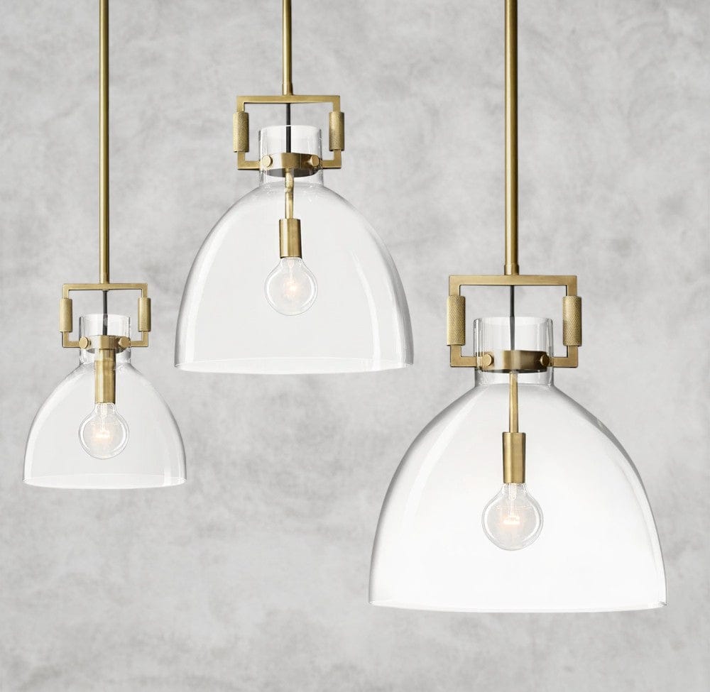 Machinist Glass Cloche Pendant 10", 14", 18"