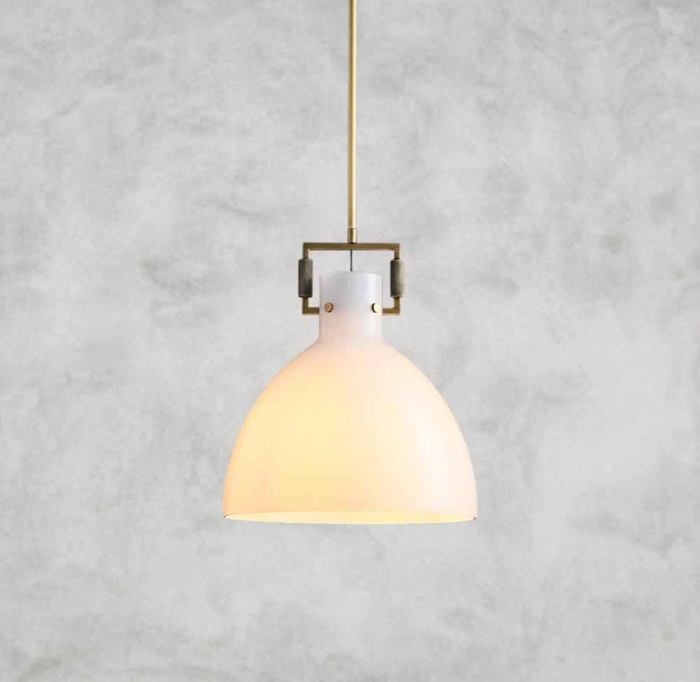 MACHINIST MILK GLASS CLOCHE PENDANT 10", 14", 18"