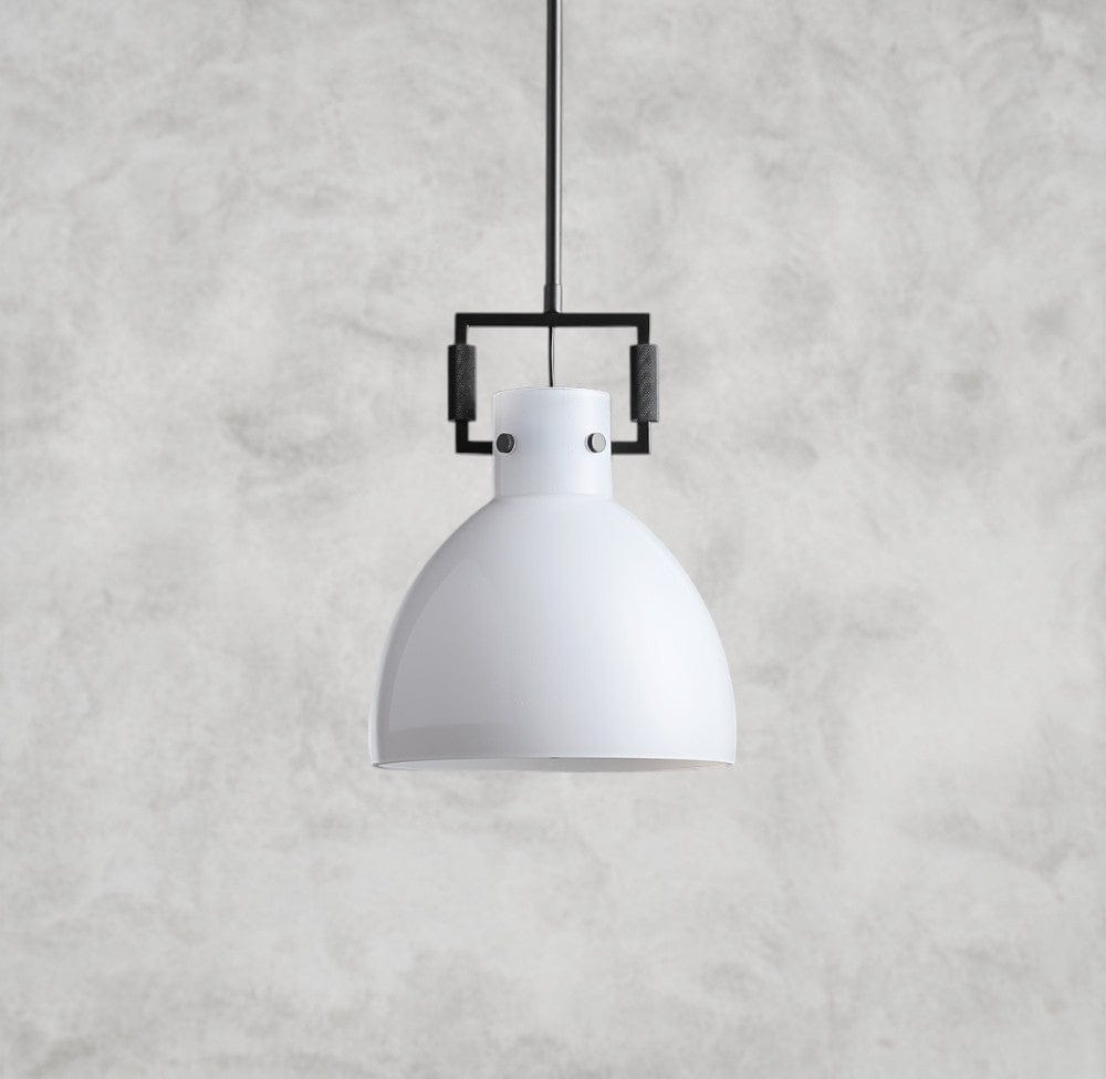 MACHINIST MILK GLASS CLOCHE PENDANT 10", 14", 18"