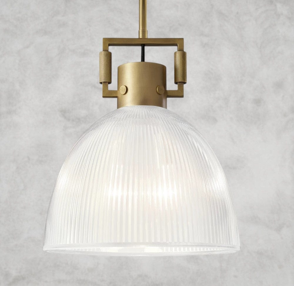 10" / Brass MACHINIST PRISMATIC CLOCHE PENDANT 10", 14", 18"