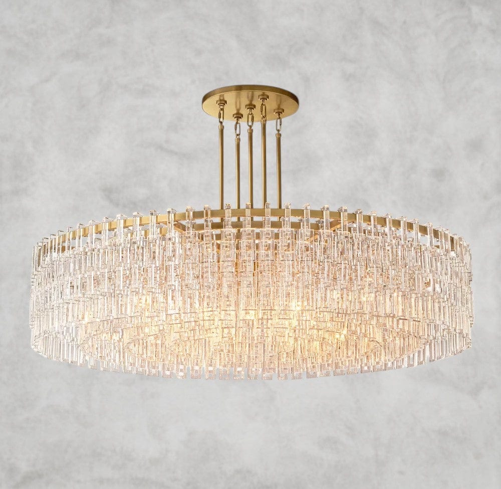60" / Brass Marignan Round Chandelier 36", 48", 60"