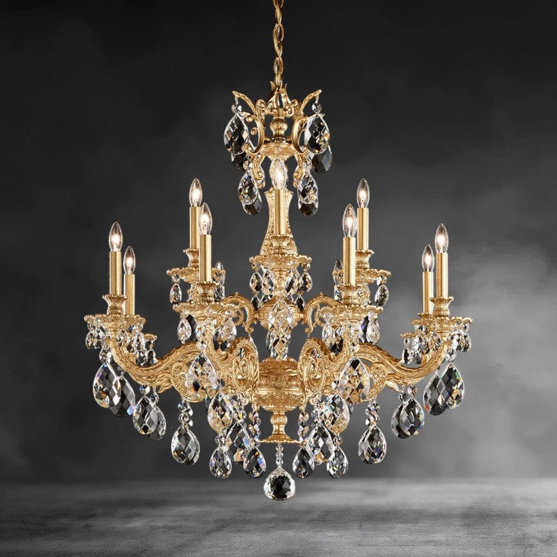 Milano 12-light Crystal Chandelier 32"