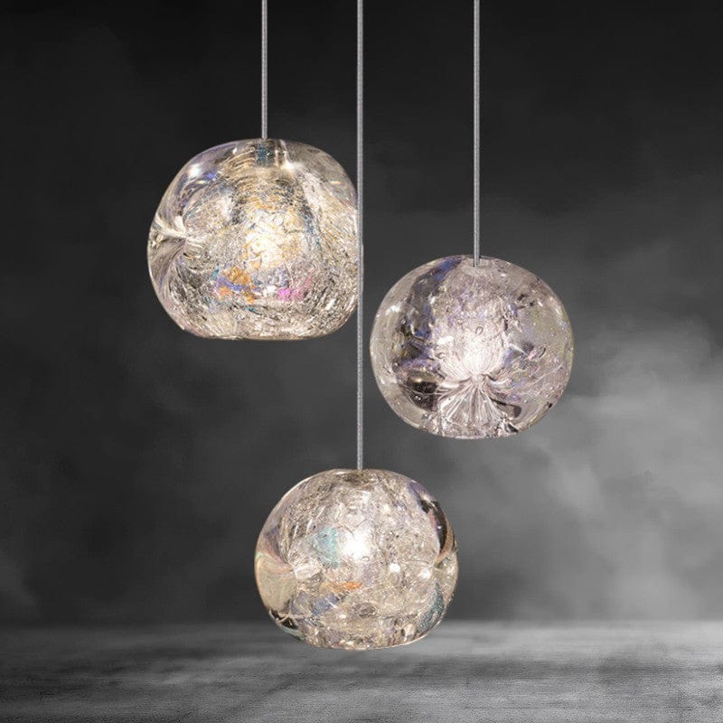 Nature-inspired round crystal Chandelier