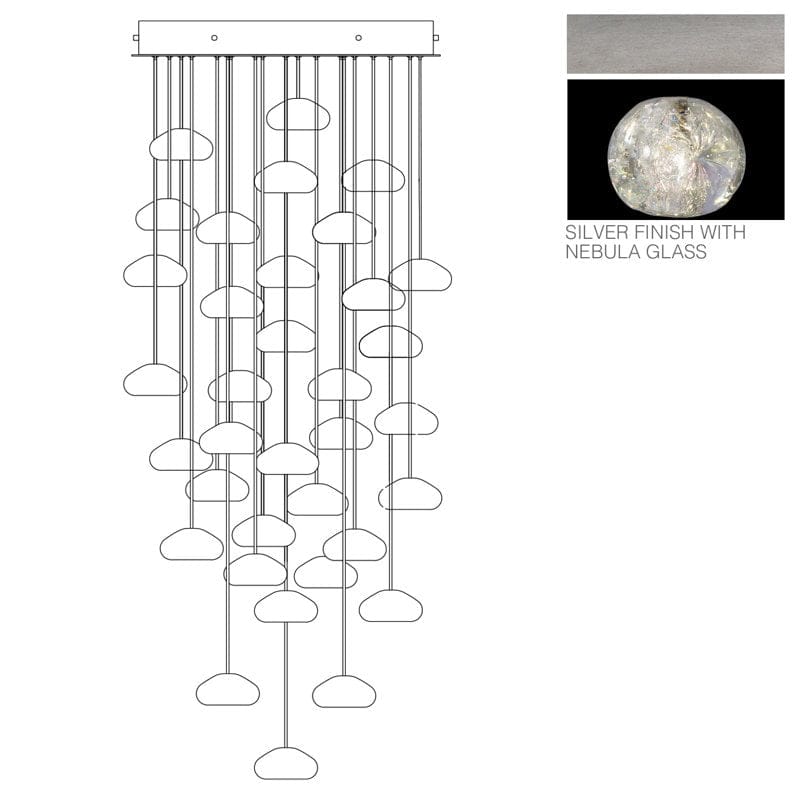 Nature-inspired round crystal Chandelier