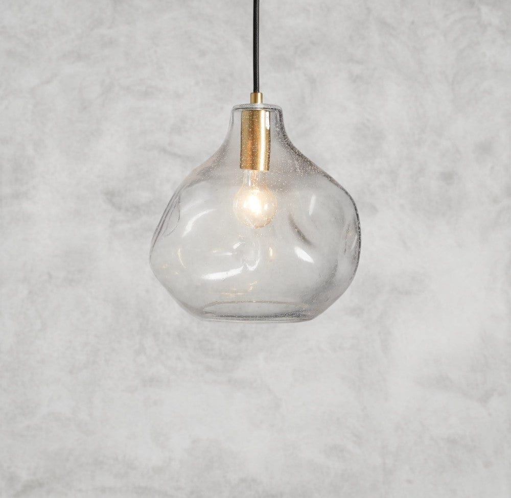 CLEAR Organic 12" Glass Pendant