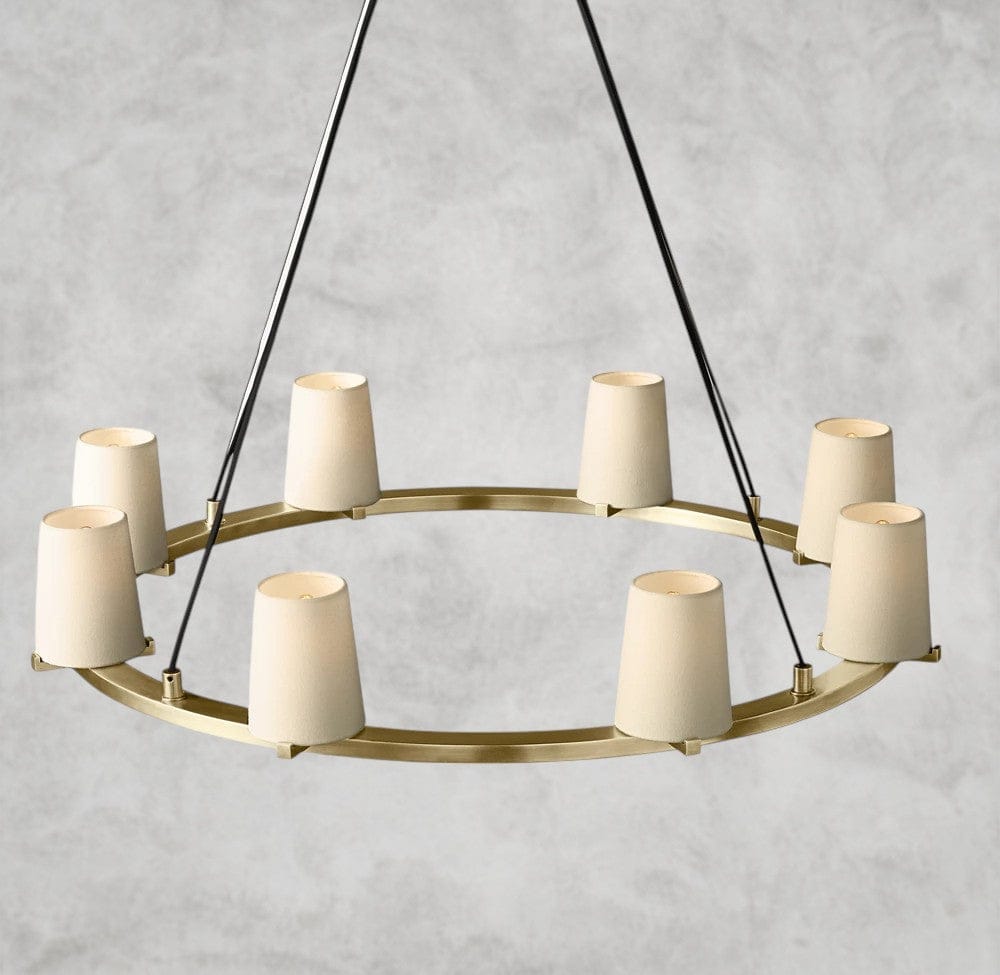 Pauillac Fabric Shade Round Chandelier 36", 48", 60"