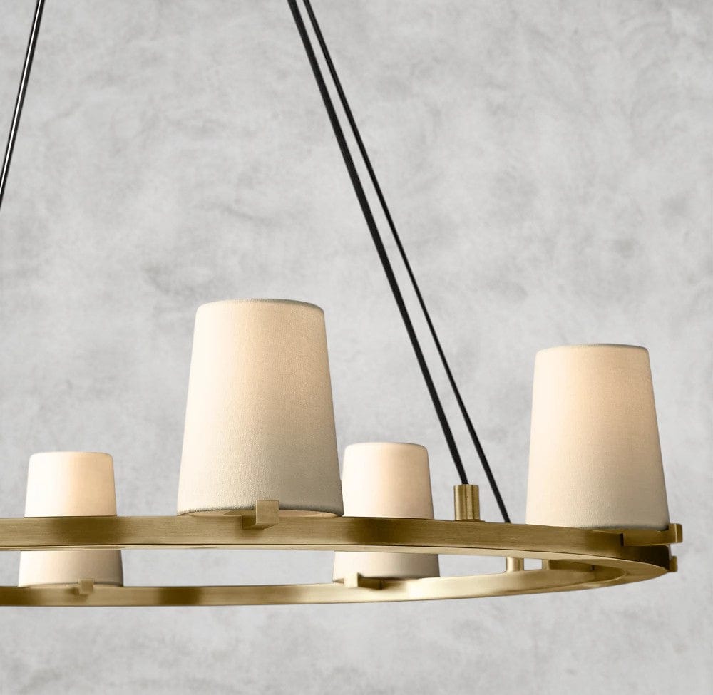 Pauillac Fabric Shade Round Chandelier 36", 48", 60"