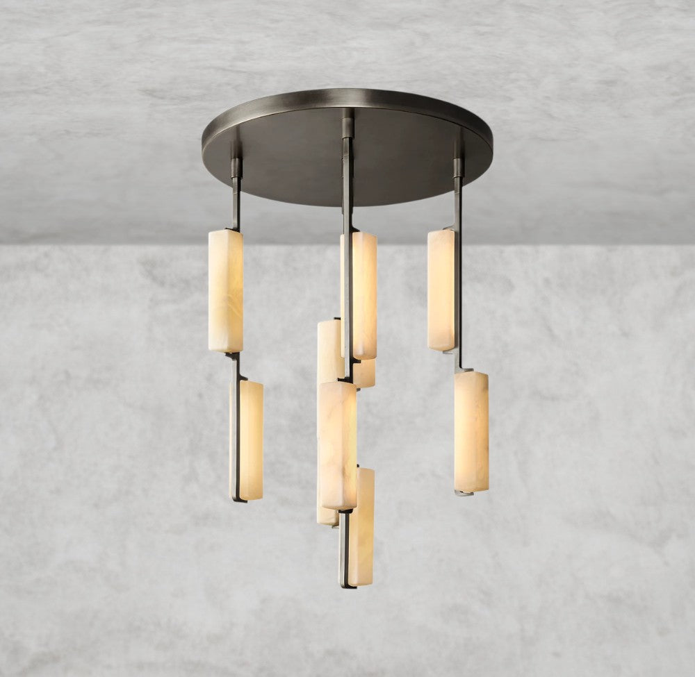 Audubon Alabaster Round Chandelier 24", 40", 56"