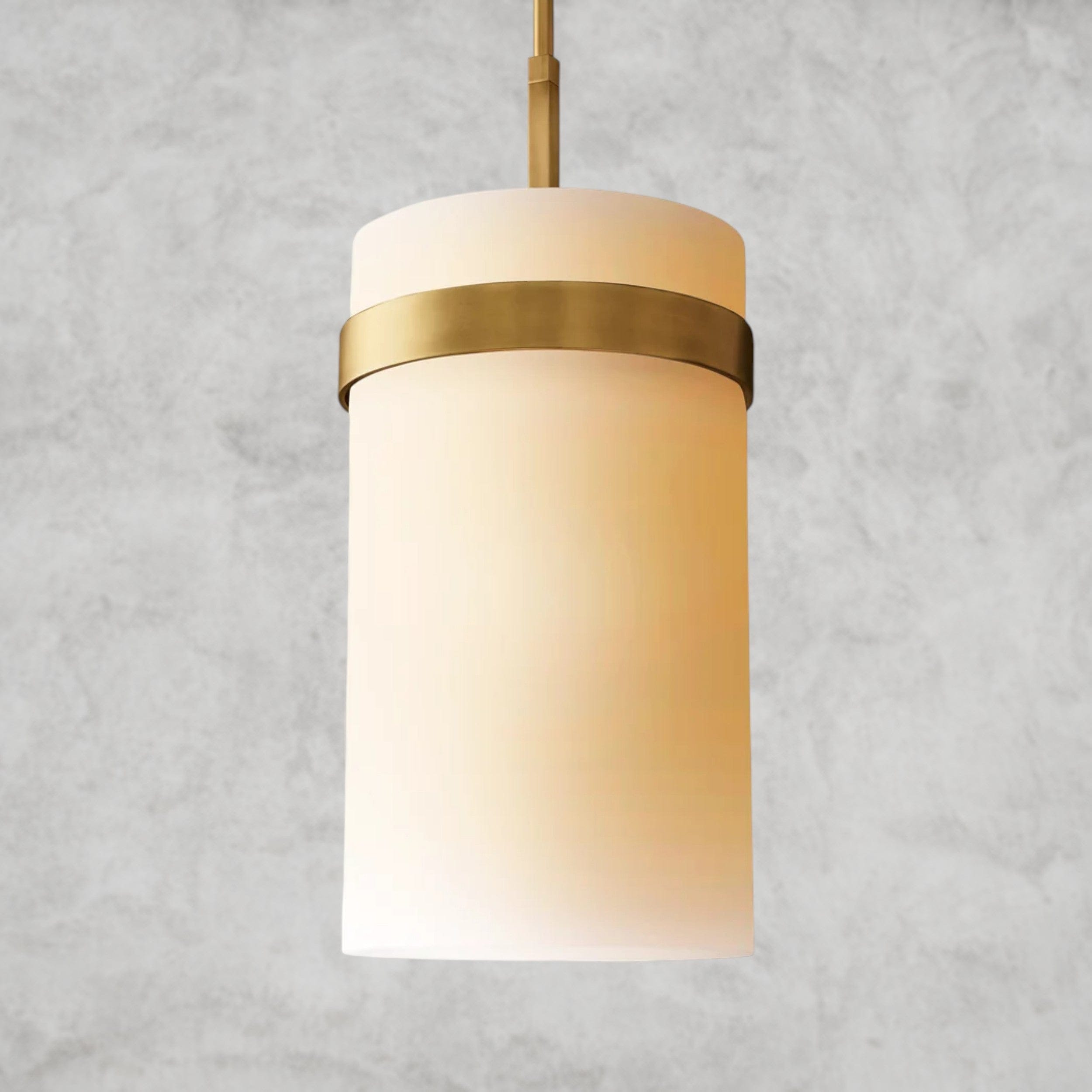 12" / Brass Ravelle Milk Glass Pendant 5", 8", 10", 12"