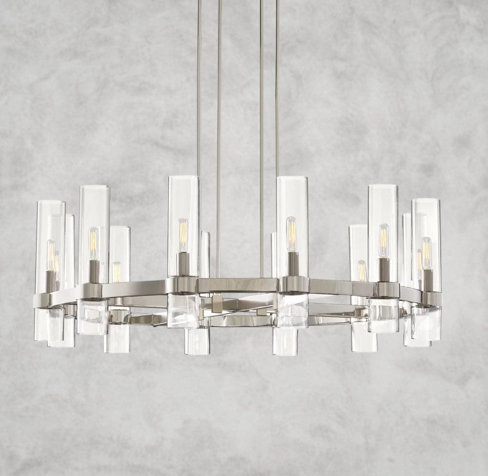 36" / Nickle Ravelle Round Chandelier 36", 48", 60"