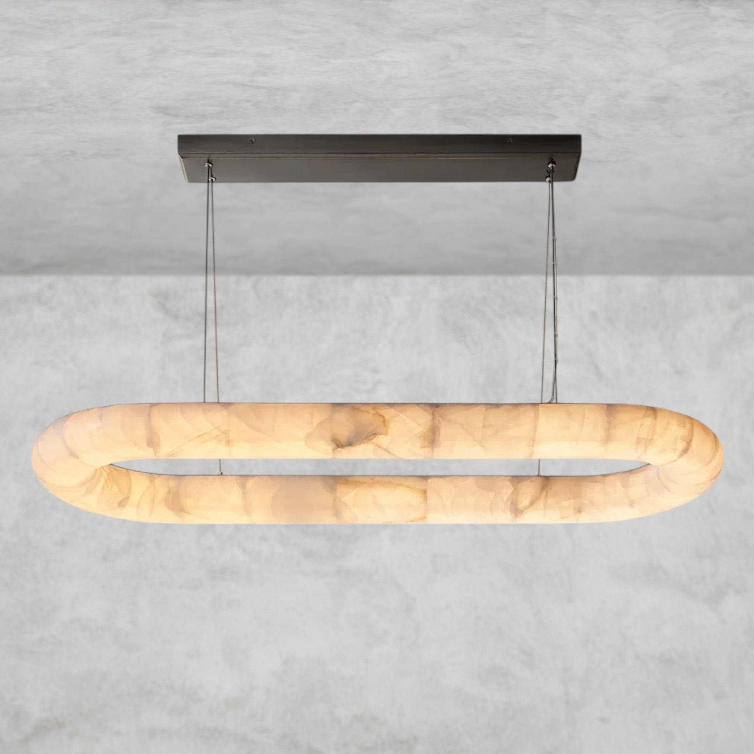 57" / Bronze Rivage Lisse Oval Chandelier 57", 74"