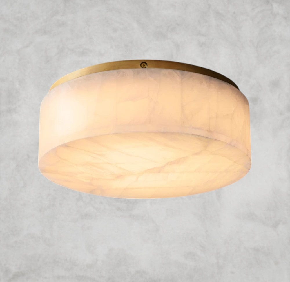 14" / Brass Rivage lueur round flushmount 6", 10", 14"