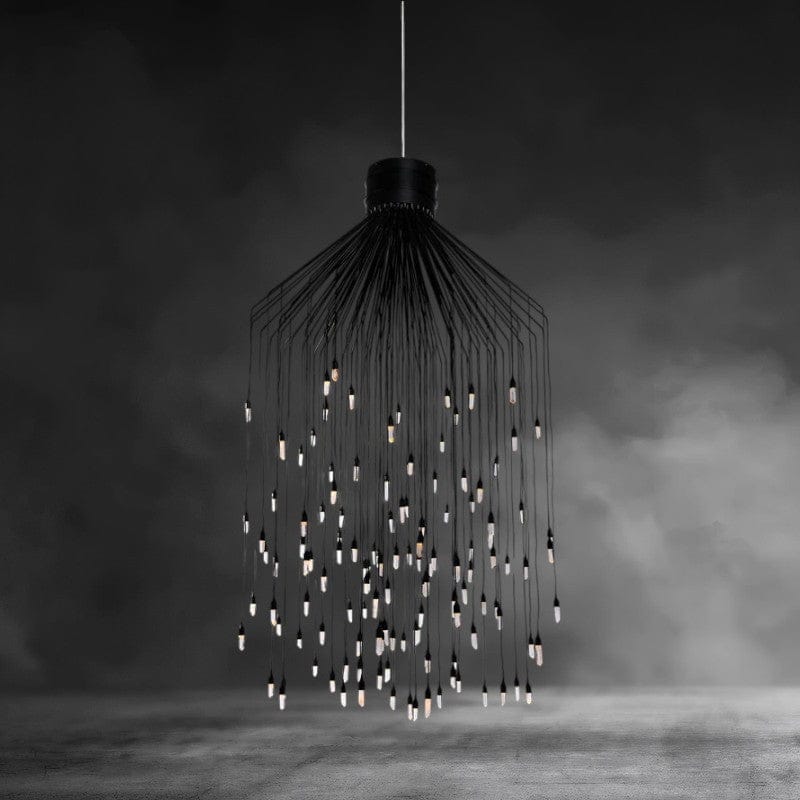 Large Rock Crystal Rain Flushmount