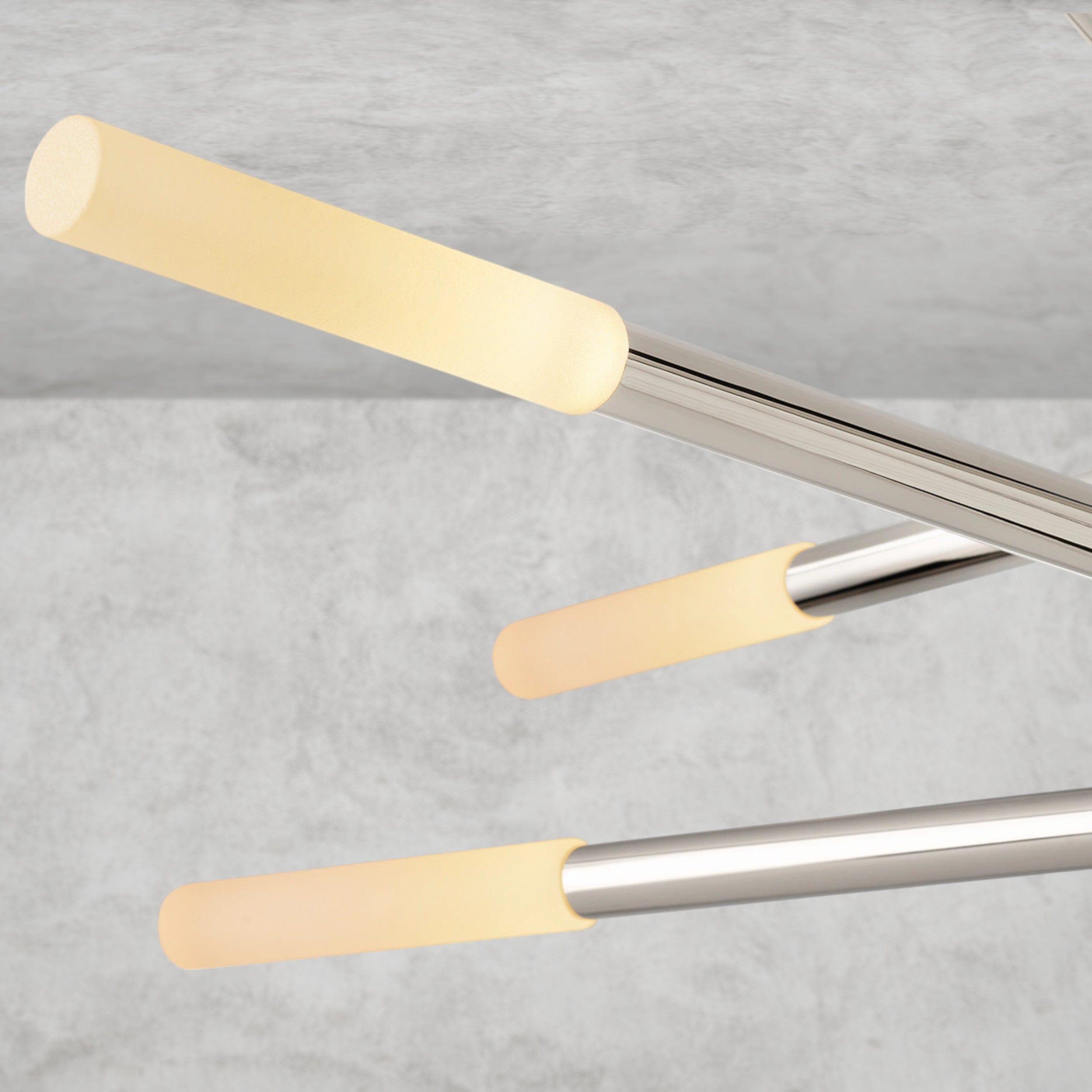 Rousseau 8-Light Mobile Etched Rod Chandelier 65", 80"