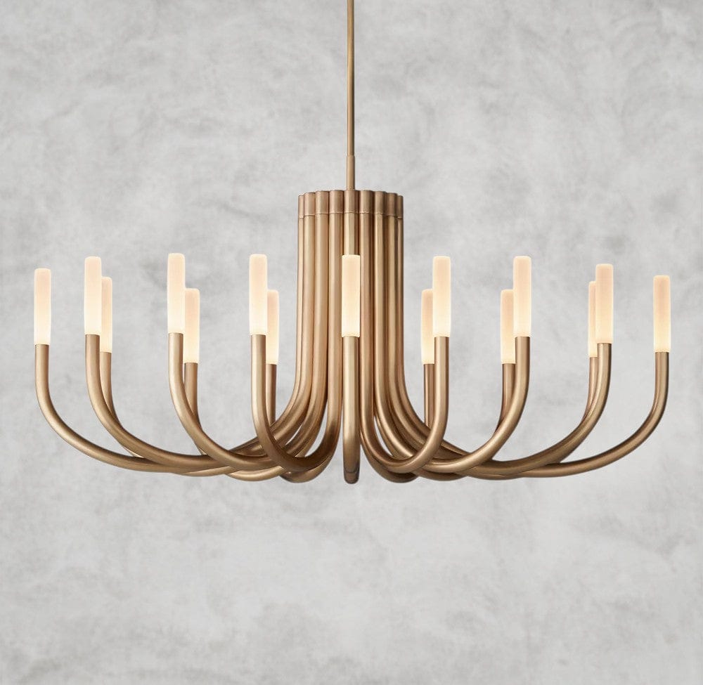 50" / Brass Rousseau Round Chandelier 38", 50"