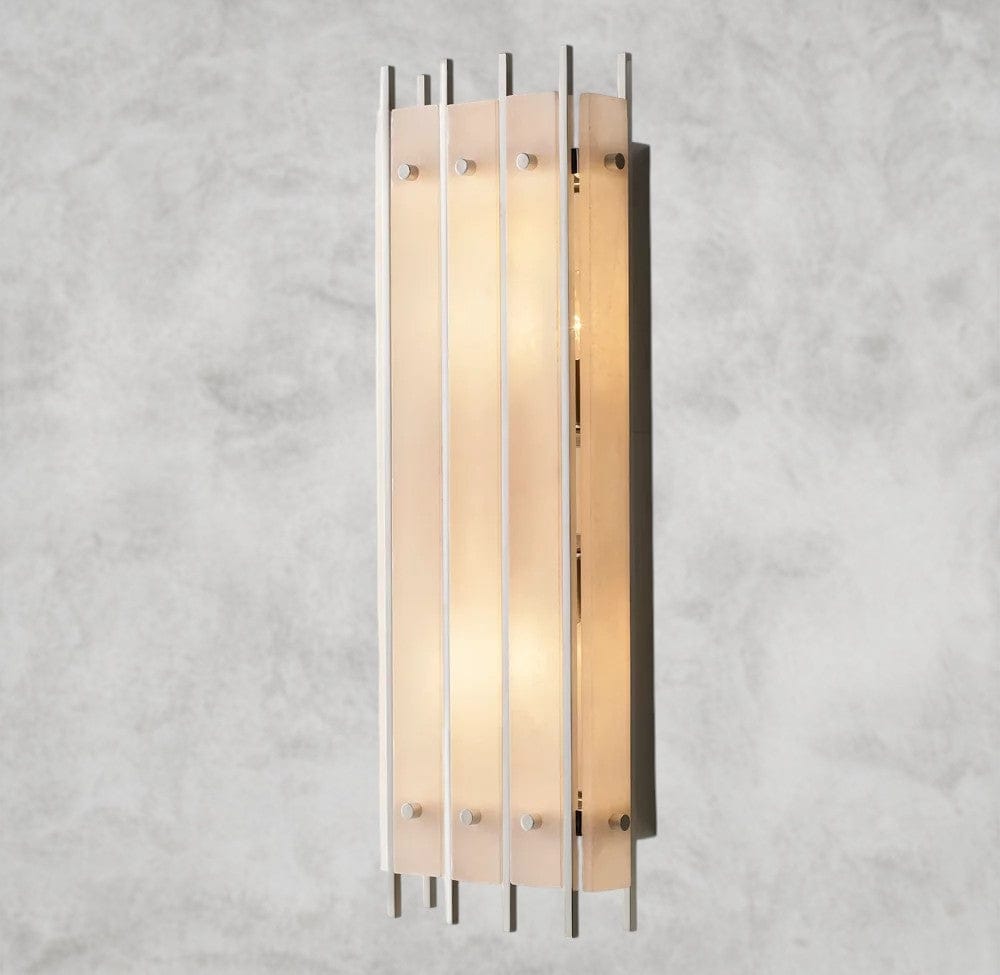 Nickle San Marco Alabaster Grand Rectangular Sconce