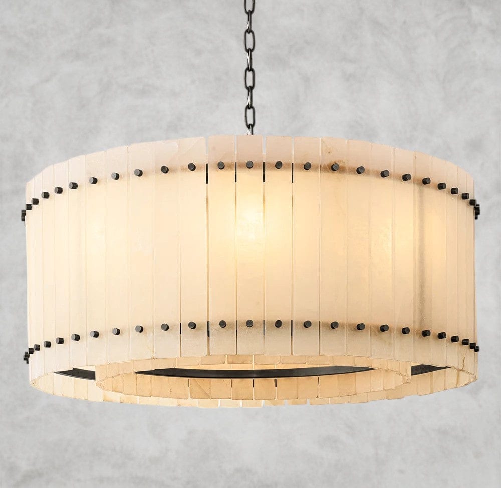 37" / Bronze San Marco Alabaster Round Chandelier 22", 37", 48", 60"