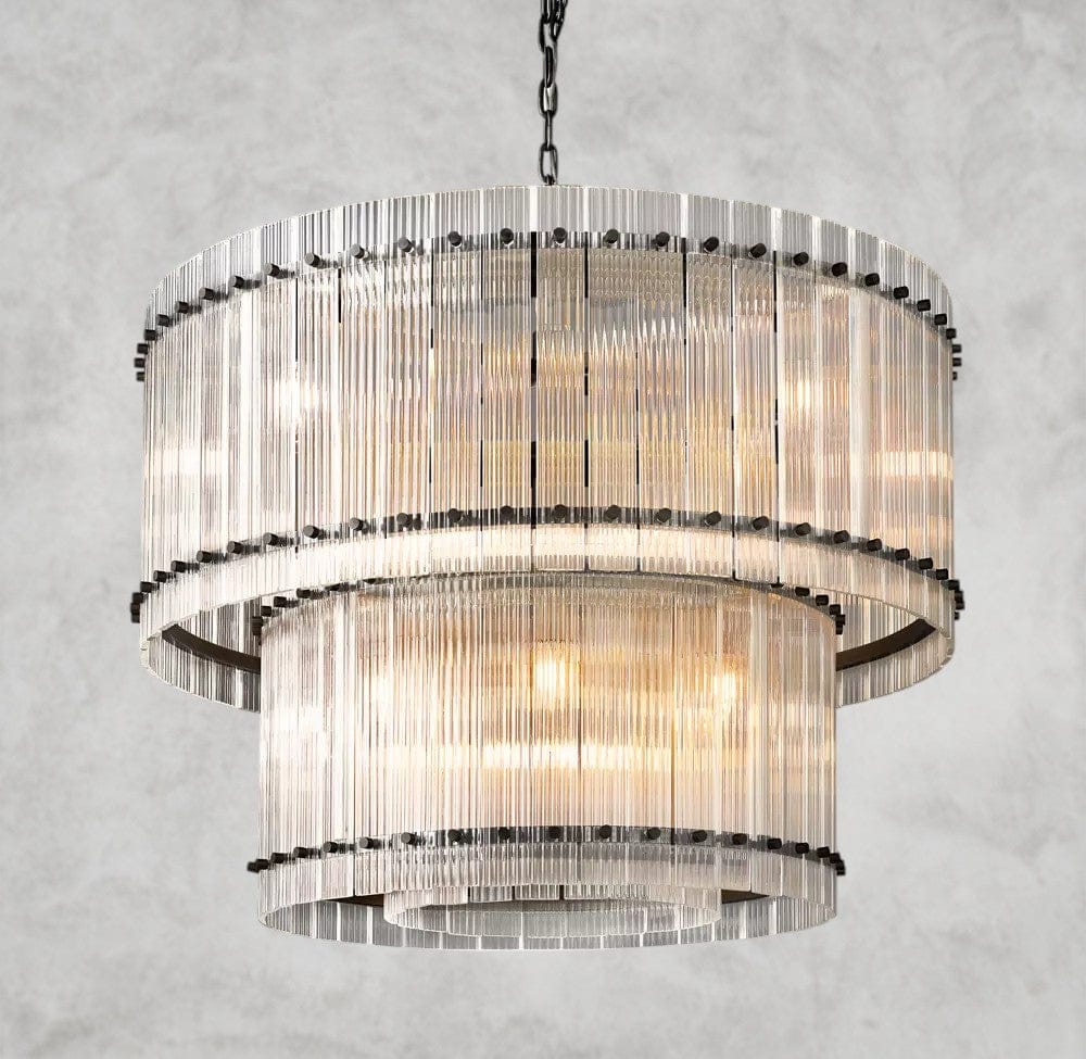 37" / Bronze San Marco Two-Tier Round Chandelier 22", 37", 48", 60"