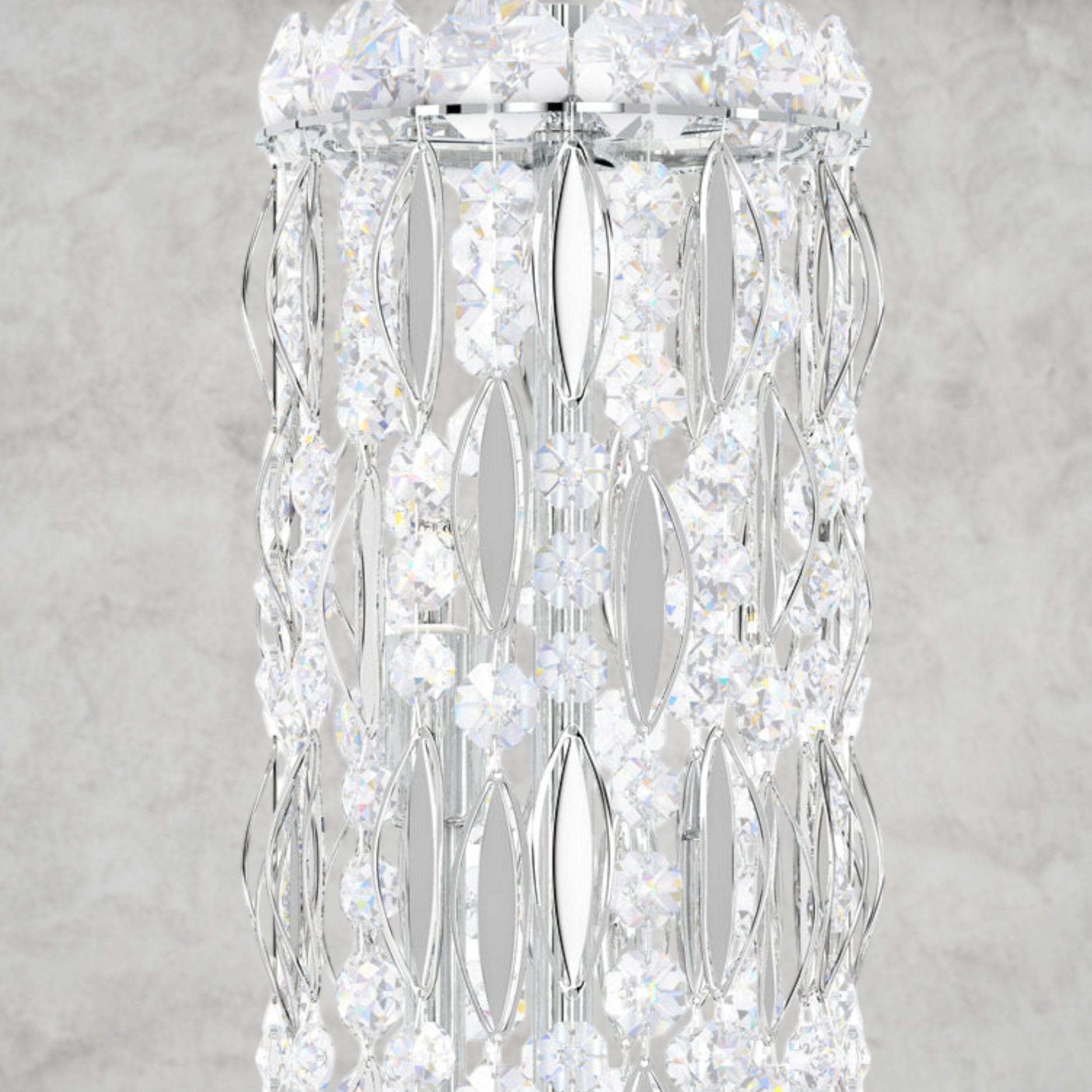 White / Clear Heritage Crystal Sarella 18 - Light Chandelier
