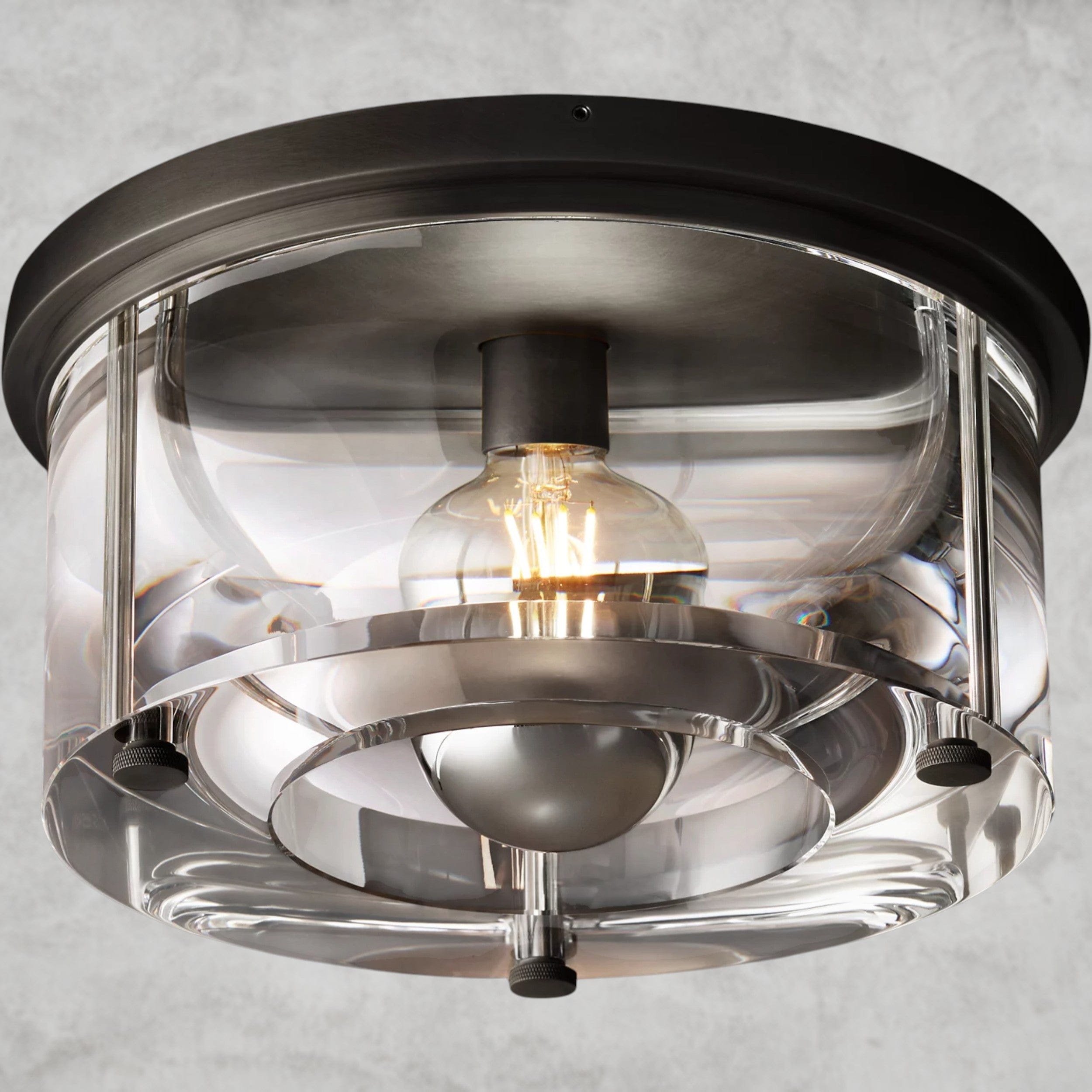 10" / Bronze Savile Round Flushmount 10", 12", 14"