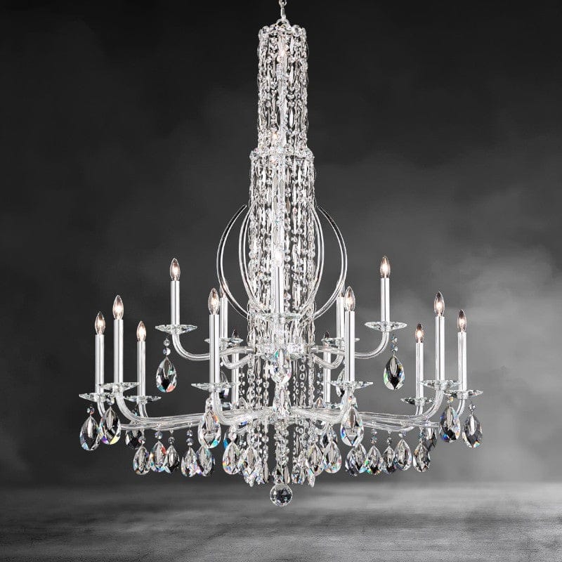 Stainless Steel / Crystal Heritage Crystal Siena Crystal Chandelier 40"