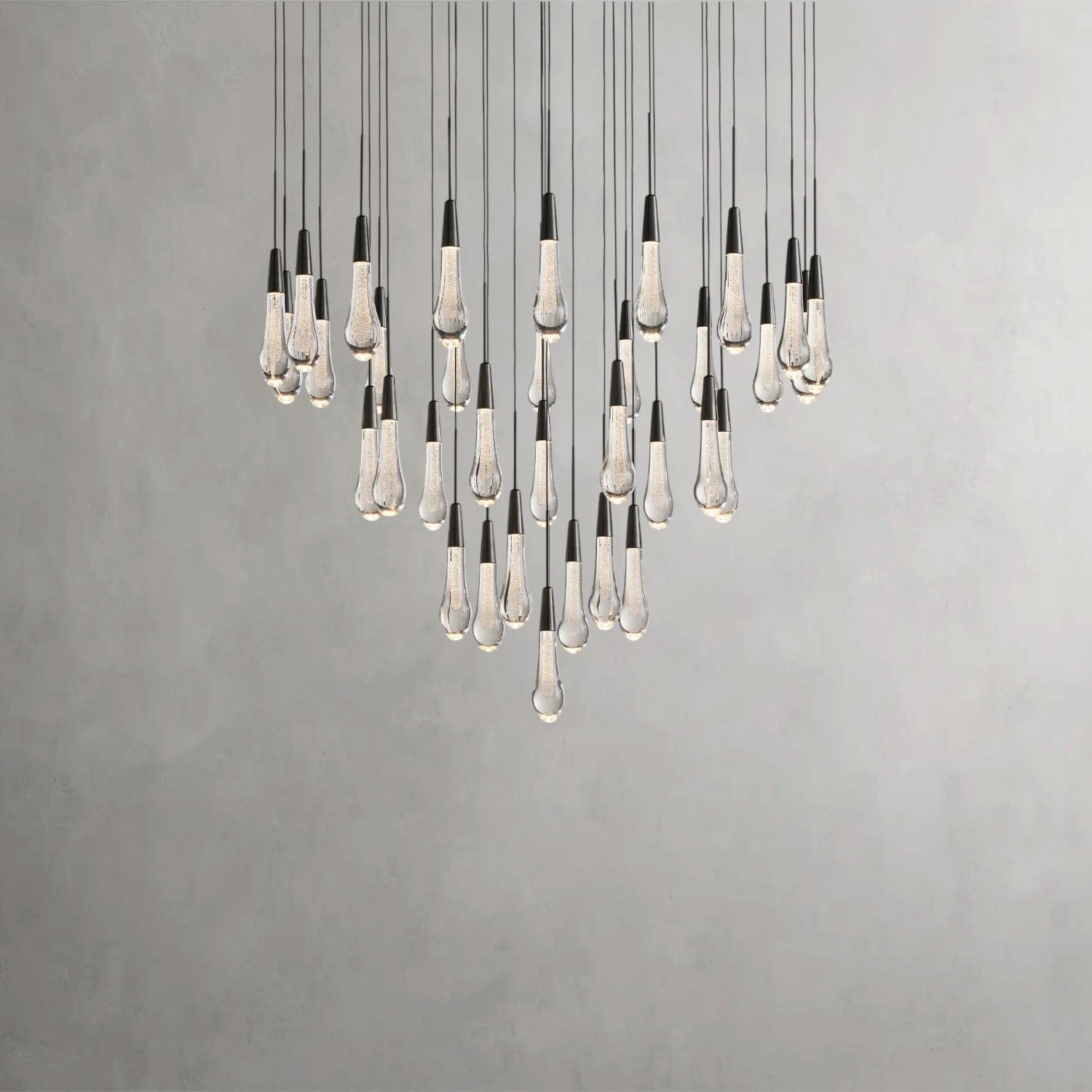 36" / Bronze Soltaire Round Chandelier 17", 24", 36", 58"