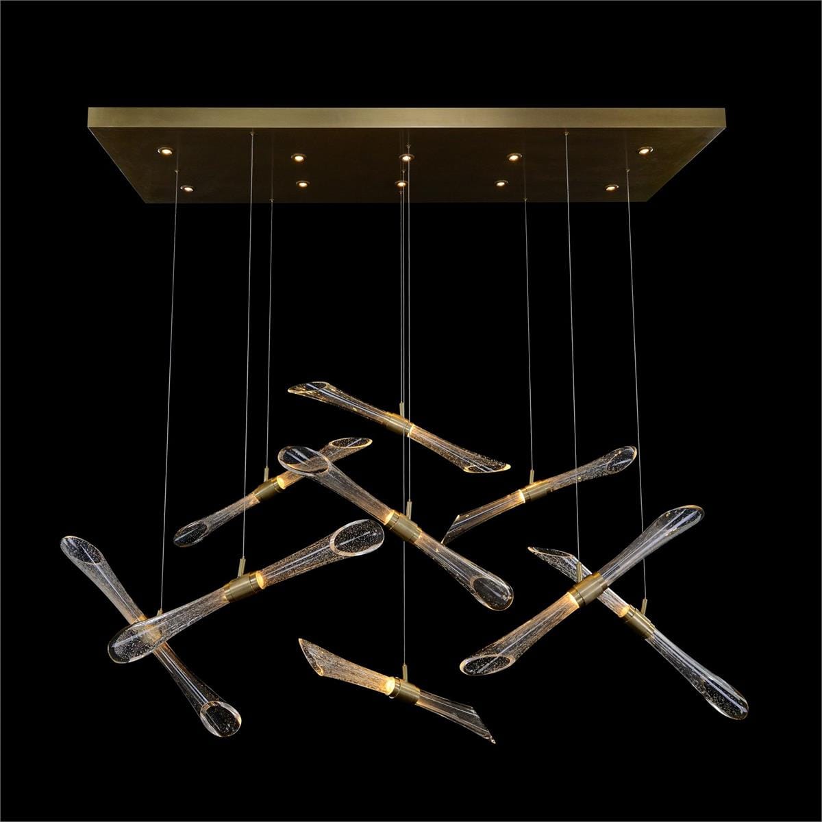 Square 16-slot lamp chandelier