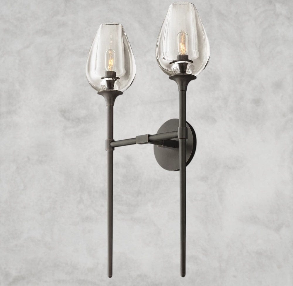 Bronze TULIP DOUBLE SCONCE