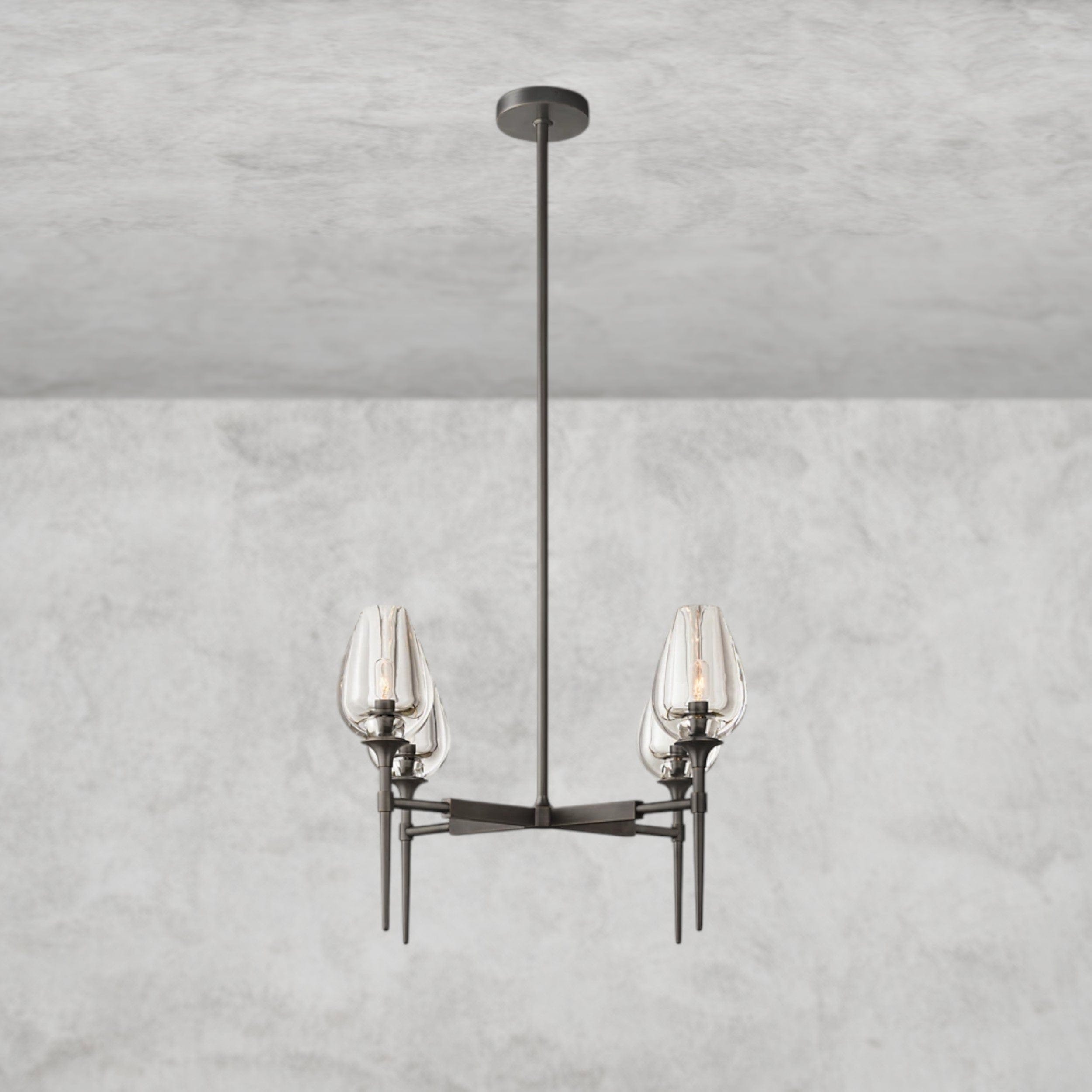 27" / Bronze TULIP ROUND CHANDELIER 27", 42", 54"