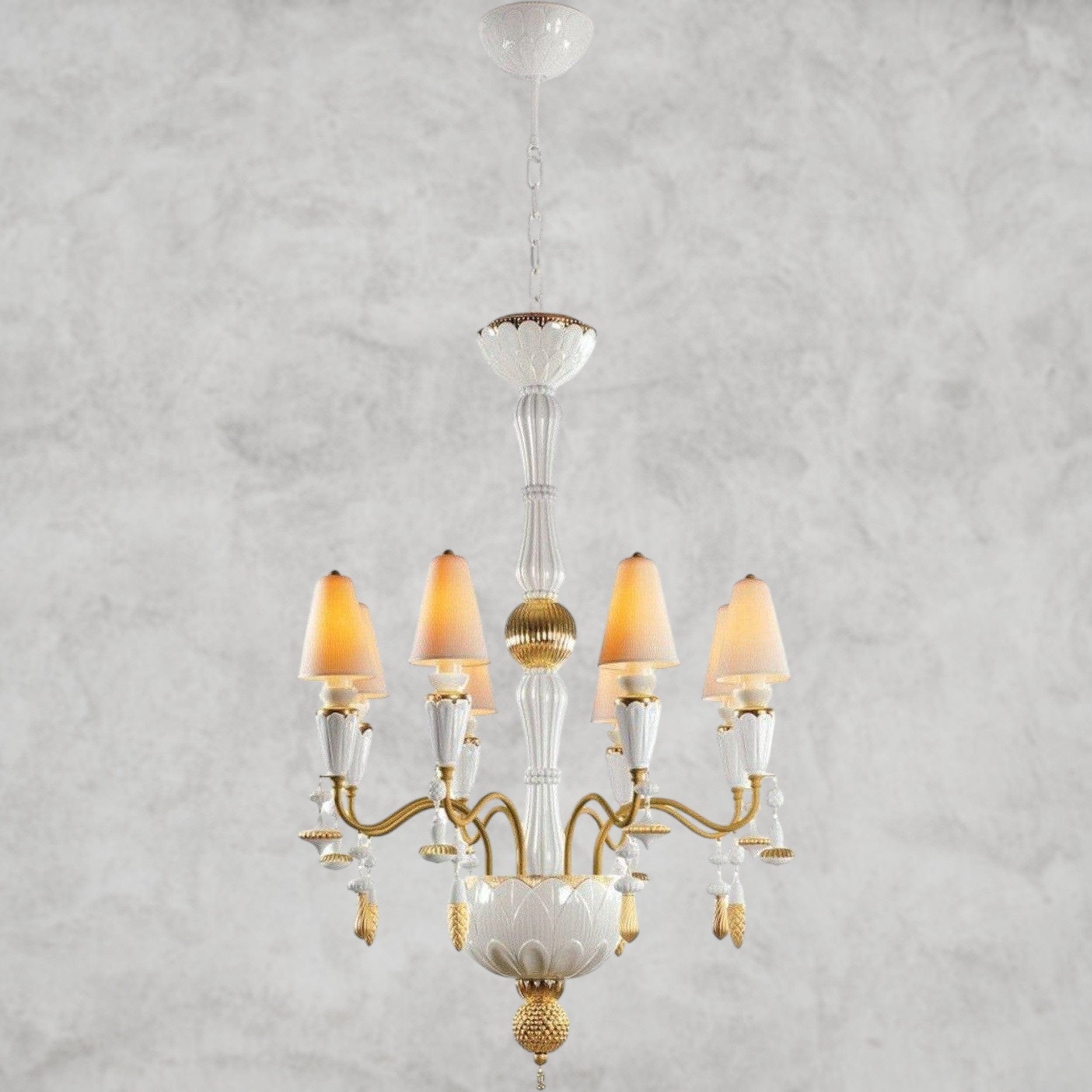 Golden Luster Vintage Nexora 8-Lights Chandelier