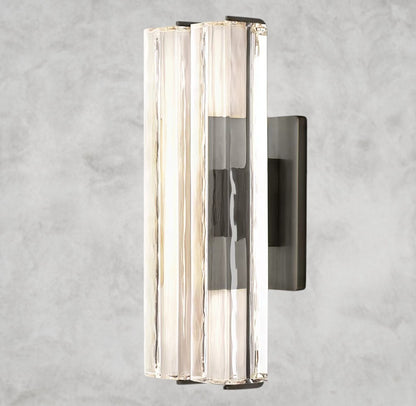 Aunian Double Crystal Sconce 15", 19", 25"