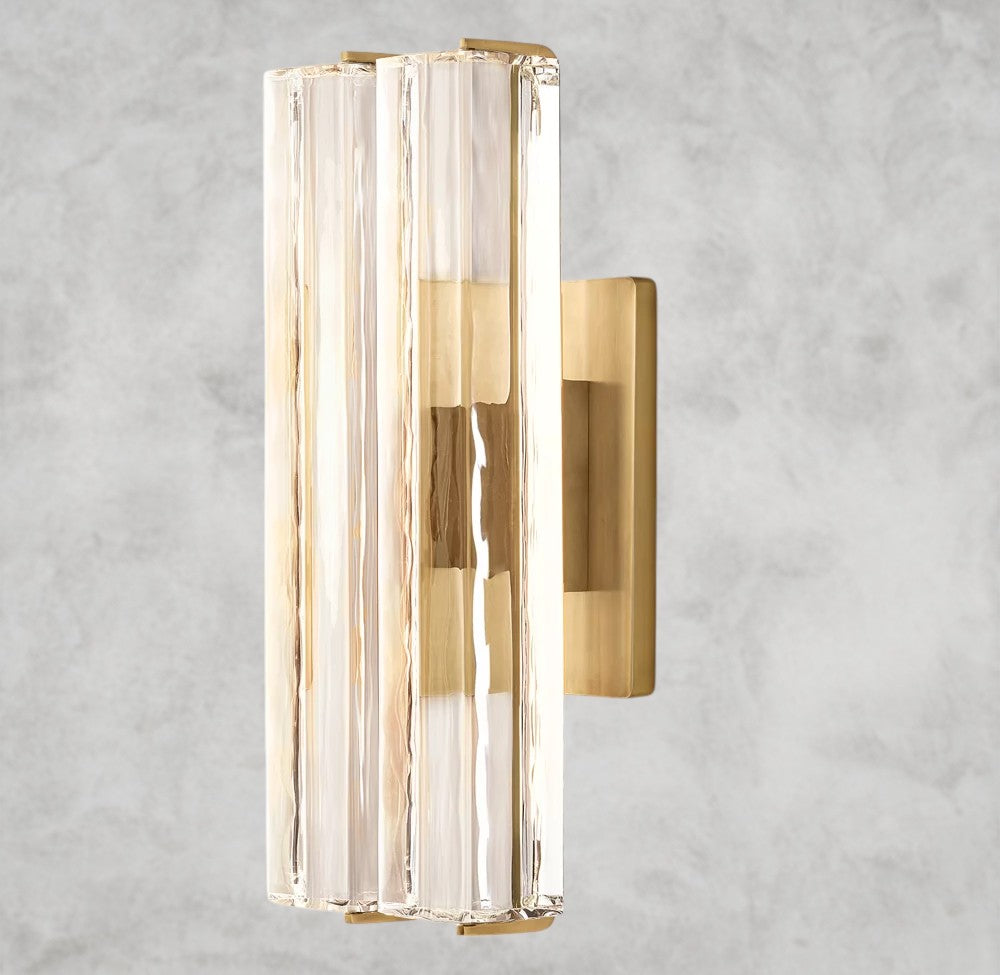 Aunian Double Crystal Sconce 15", 19", 25"