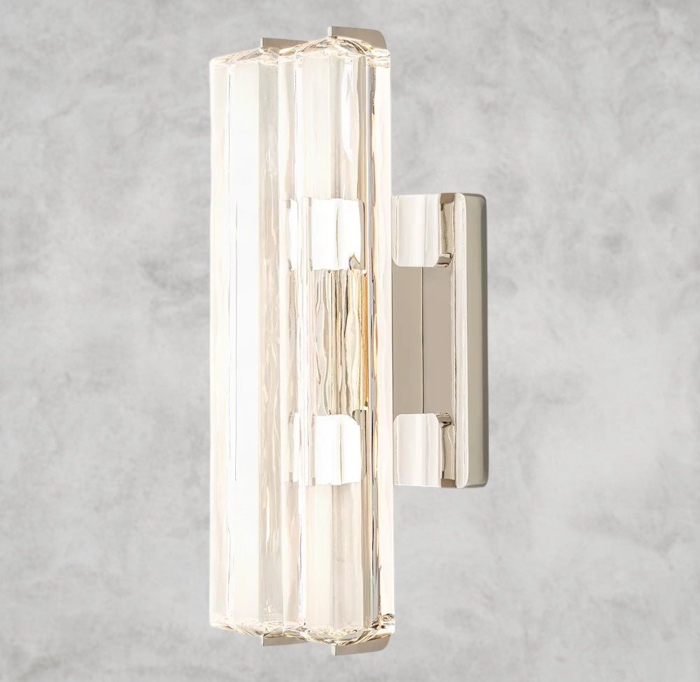 Aunian Double Crystal Sconce 15", 19", 25"