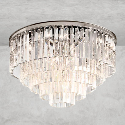 Nickel / 32" 1920s Odeon Flushmount 20"