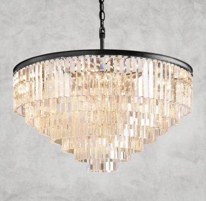 44" / Bronze 1920s Odeon Round Chandelier 20", 32", 44"