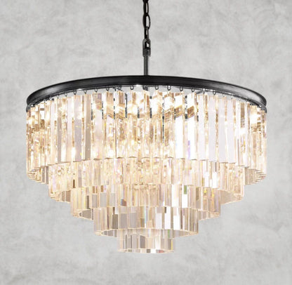 32" / Bronze 1920s Odeon Round Chandelier 20", 32", 44"