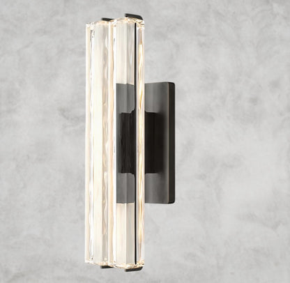 Aunian Double Crystal Sconce 15", 19", 25"
