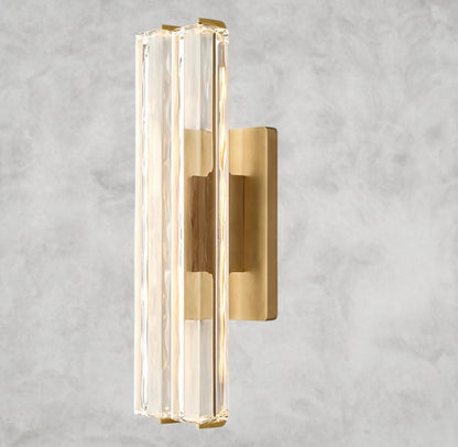 Aunian Double Crystal Sconce 15", 19", 25"