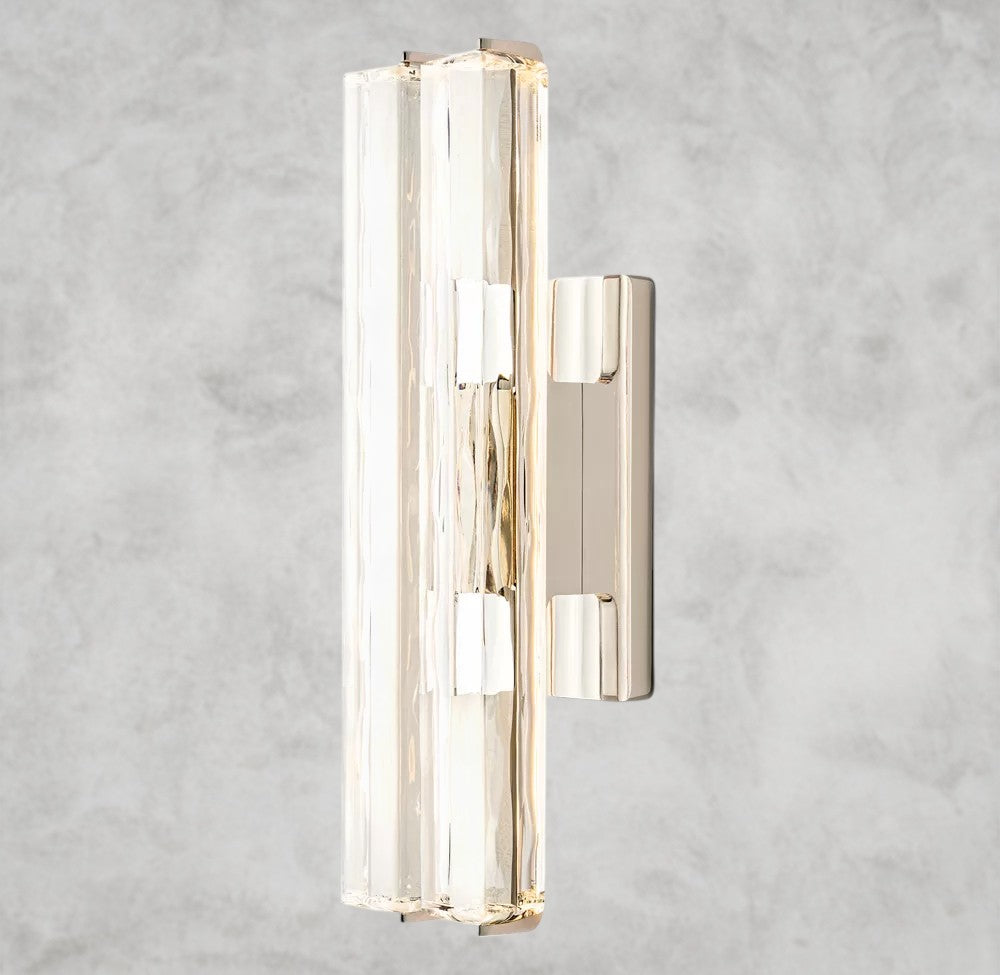 Aunian Double Crystal Sconce 15", 19", 25"