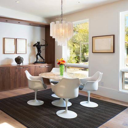 Murano Chandelier – 36 tubes – Alabaster white