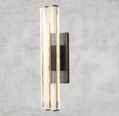 Aunian Double Crystal Sconce 15", 19", 25"