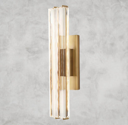 Aunian Double Crystal Sconce 15", 19", 25"