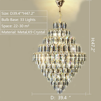 Rastine Crystal Round Chandelier